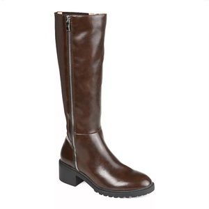 NIB Journee Collection Morgaan Wide Calf Boot: Chocolate Brown, Size 6.5